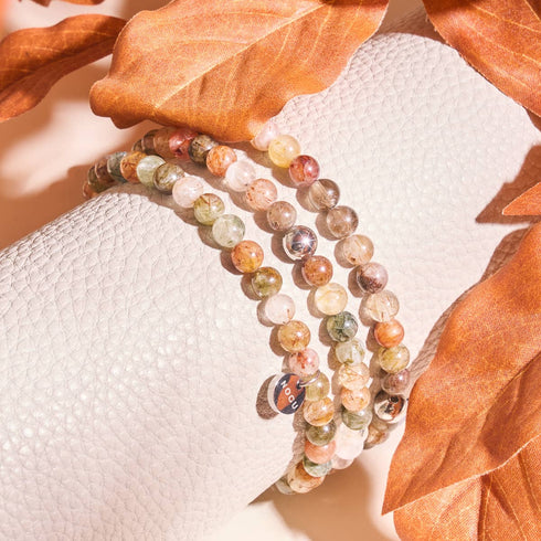 Waldquarz | Silber | Heilendes Edelsteinperlenarmband